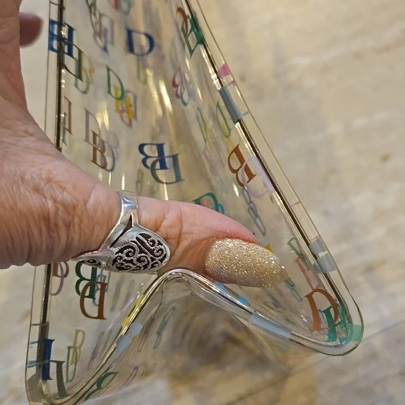 Dooney & Bourke Multi-Colored Signature Mini Clear Vinyl Lunch Bag/Tote - Picture 4 of 9